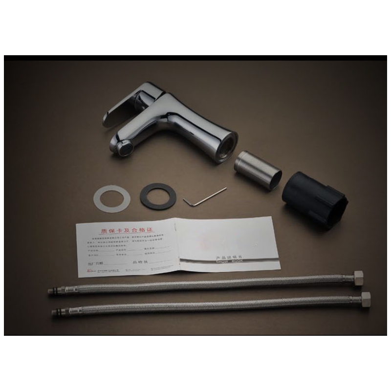 Silver Faucet Copper Chrome plating hot and cold faucet